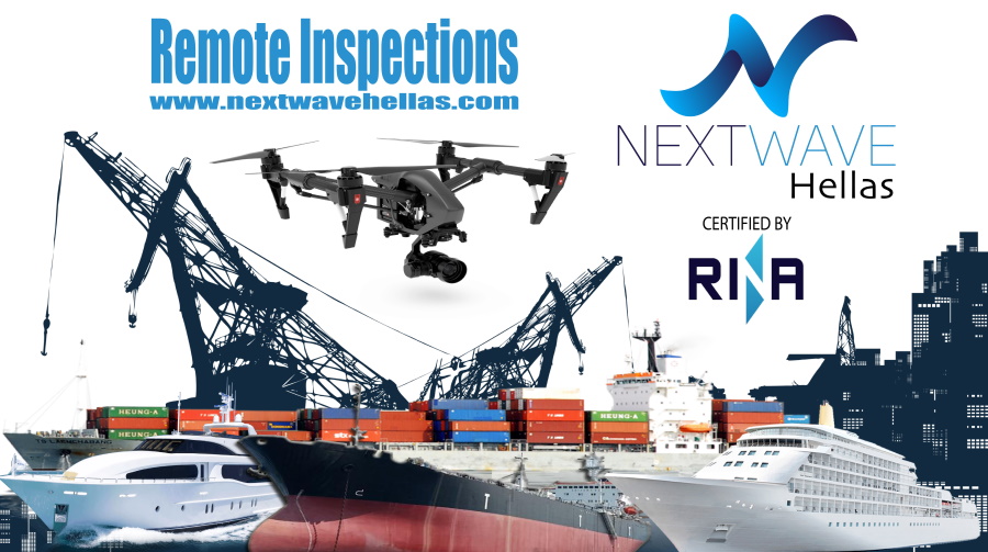 NextWave Hellas receives certification from Classification Society RINA for remote inspections with the use of drones