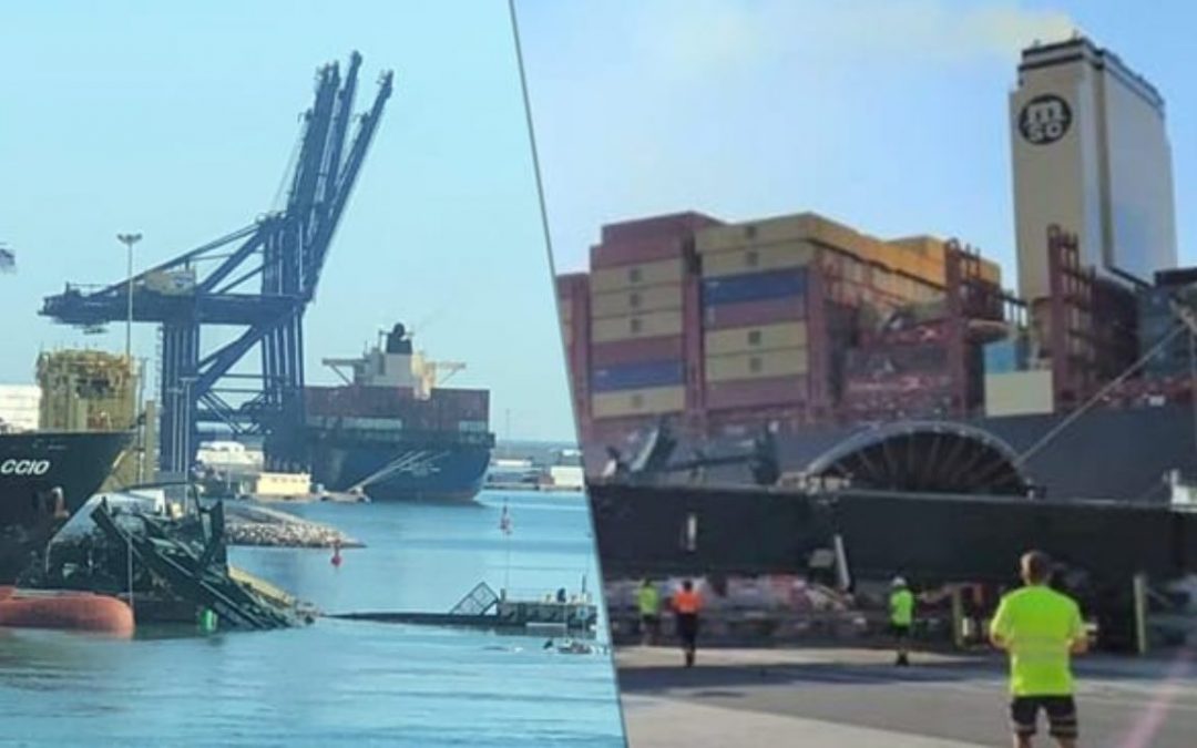 MSC’s Giant Container Ship Collides With Gantry Crane In Valencia, Spain