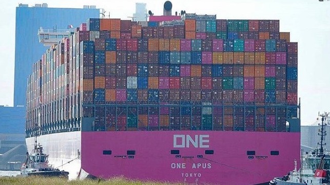 ONE Boxship Suffers Container Stack Collapse in Mid-Pacific