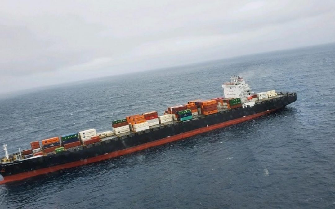 NYK Delphinus Under Tow Following Engine Room Fire Off US West Coast