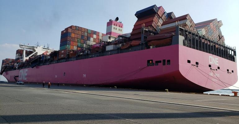 ONE Vessel Madrid Bridge Suffers Container Stack Collapse