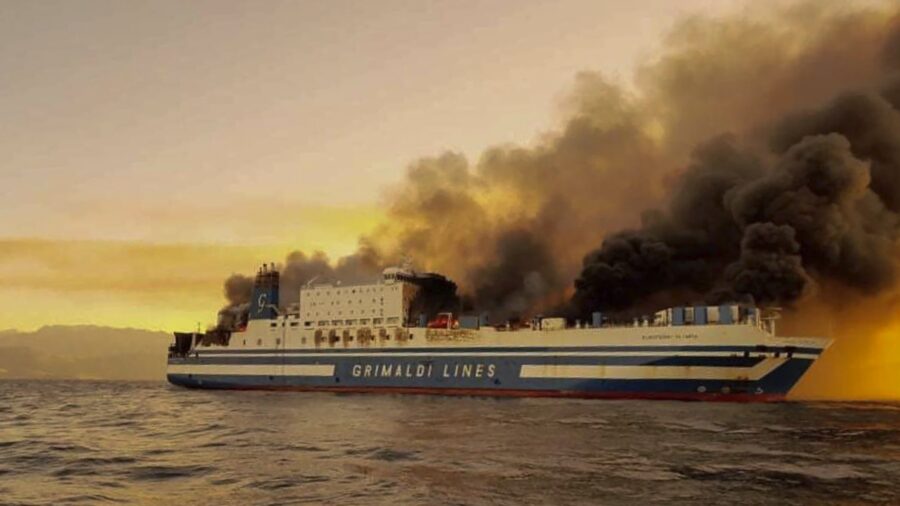 Flames Engulf Grimaldi Ferry Travelling From Greece To Italy; Eight Missing