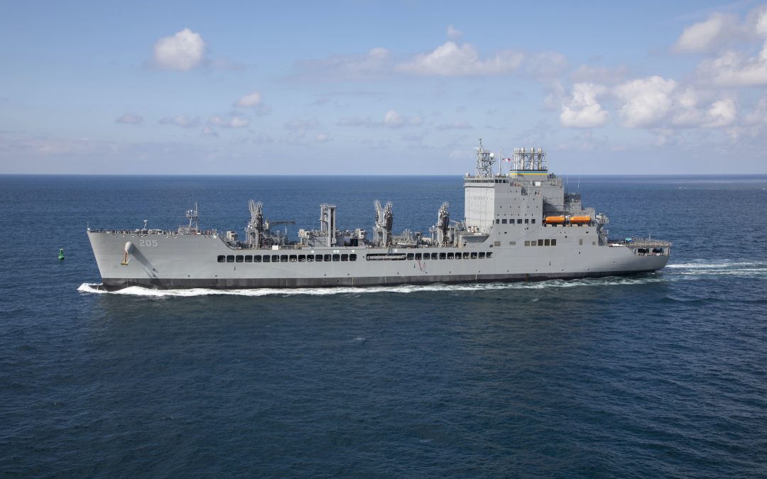 Navy’s New Fleet Oiler USNS John Lewis At Sea for Builder’s Trials