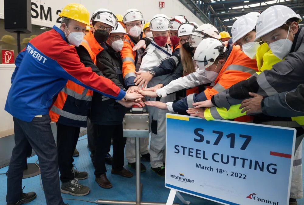 Meyer Werft Cuts Steel For LNG-Fueled Carnival Jubilee