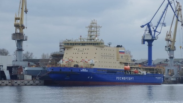 Years Behind Schedule, Russian Icebreaker Finally Begins Ice Trials