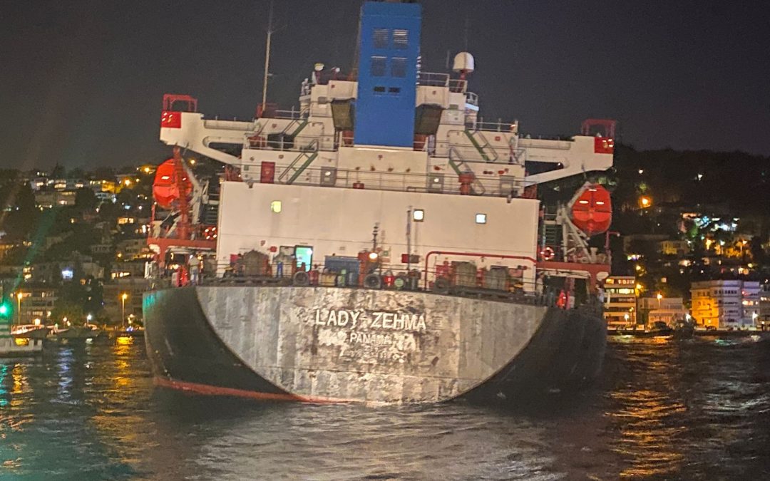 Big Panic: Giant Ship Lady Zehma Whistled And Dived Into Bebek Bay In Bosphorus And Ran Aground