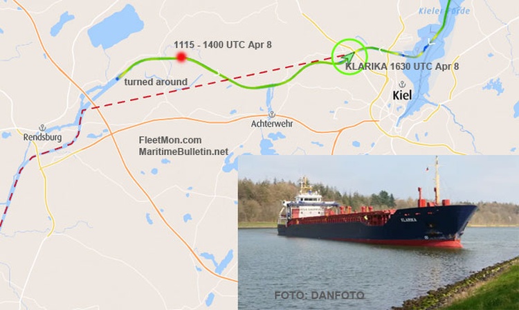 Cargo ship stuck across Kiel Canal fairway, blocked traffic