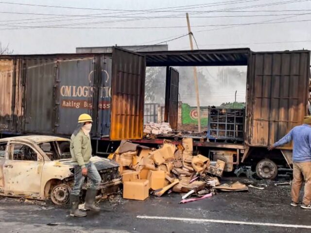 Jaipur-Ajmer Highway Blaze: LPG Truck Collision Sparks Massive Fire; CM Bhajanlal Orders On-Site Review