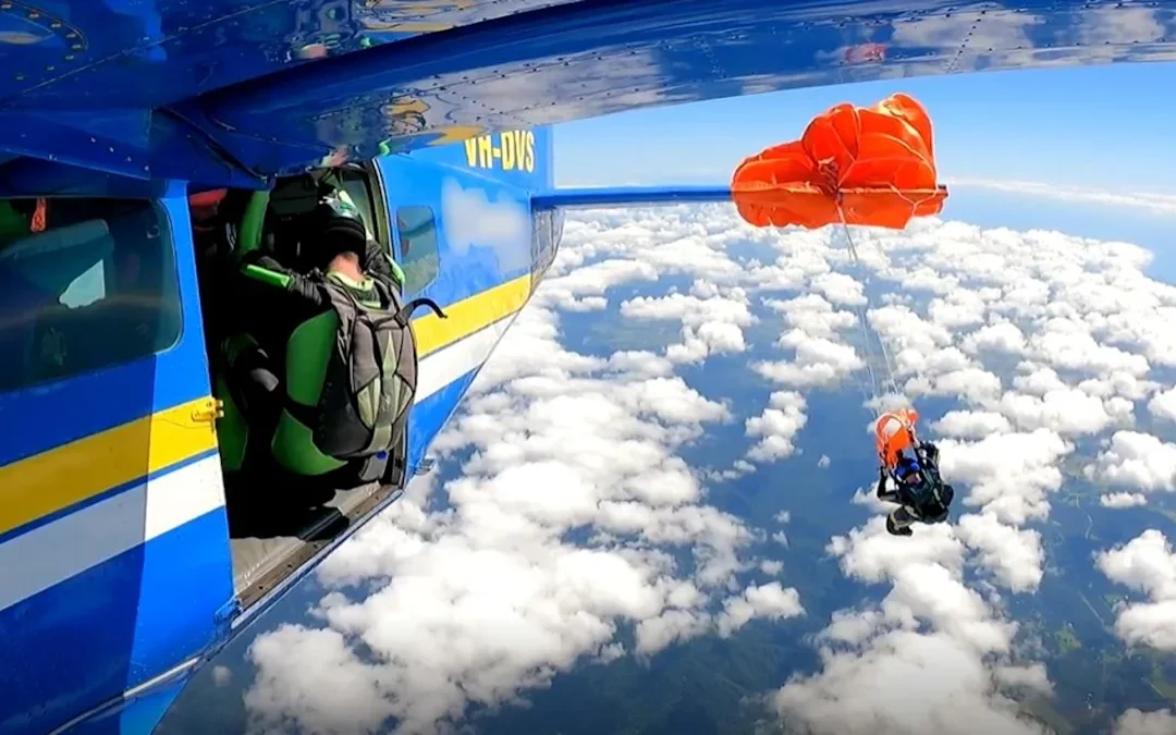 Skydiver Left Hanging from Plane Tail; Video Captures Dramatic Escape