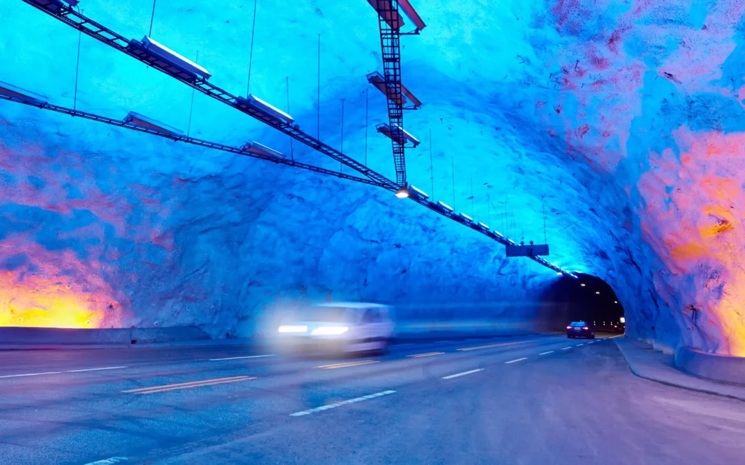 World’s longest road tunnel takes drivers on a 20-minute journey beneath Norway’s mountains