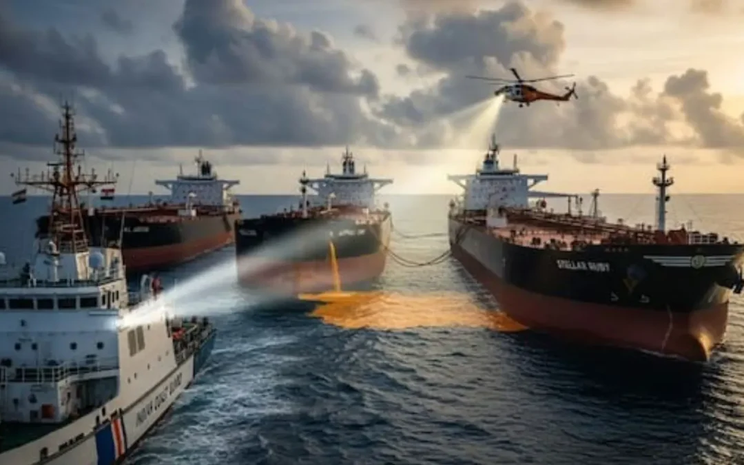 Indian Authorities Seize 3 US-Sanctioned Oil Tankers Linked to Iran Amid Heightened Maritime Surveillance