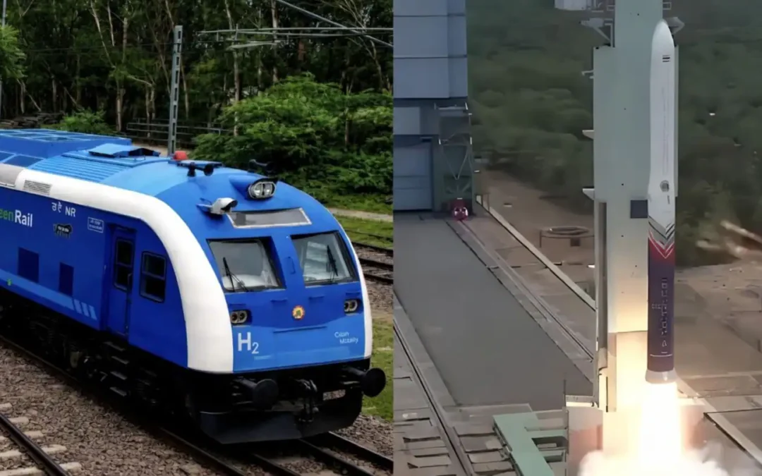 India Achieves Twin Milestones with Vikram-1 Launch and First Hydrogen Train